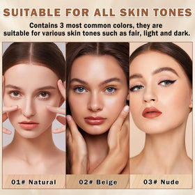 QIUFSSE close-up label of 03 Nude helping shade identification and choice