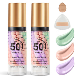 QIUFSSE front packaging showing primer tubes and powder puff, quick makeup prep benefit