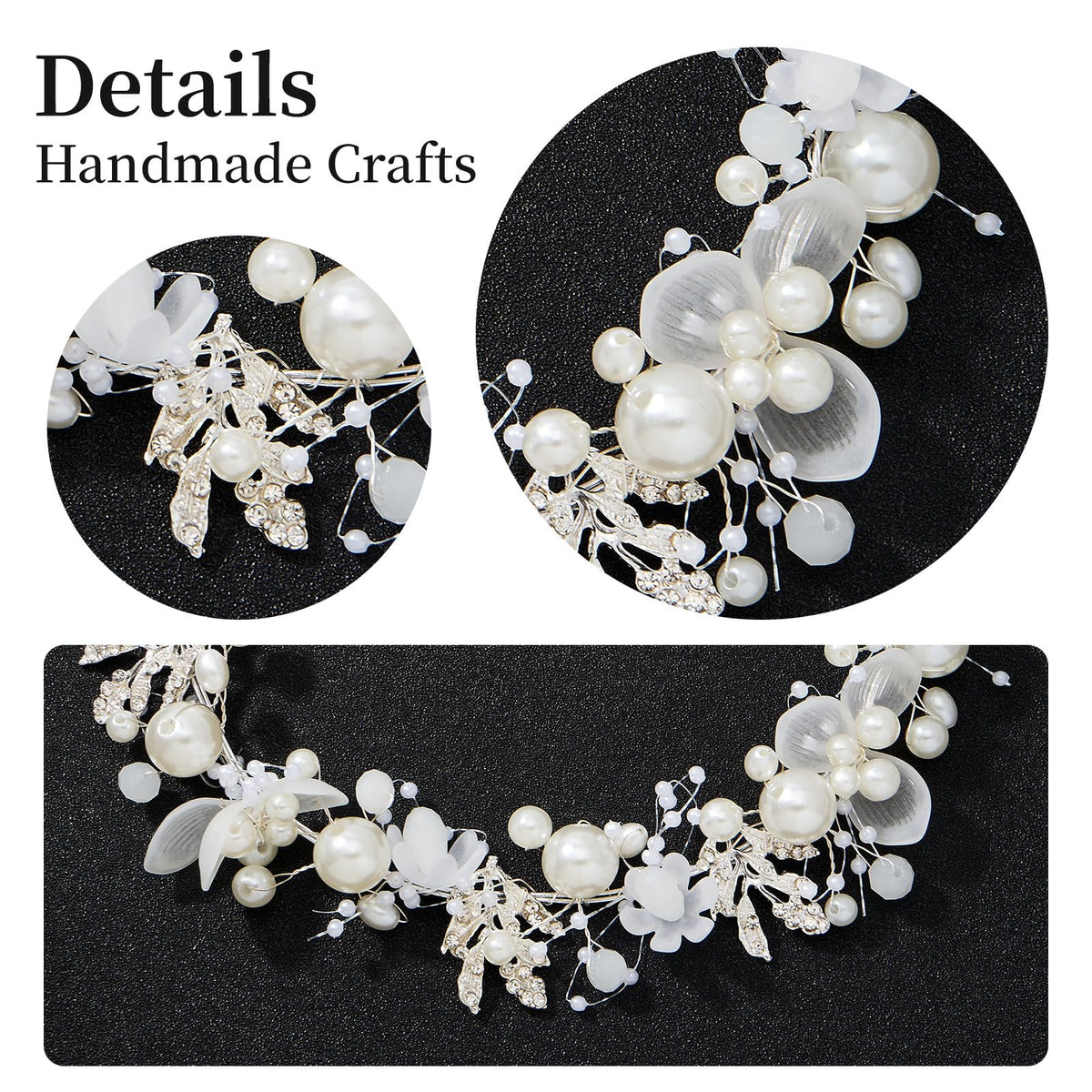 QIUTIMIY headpiece worn by bride showing elegant styling benefit