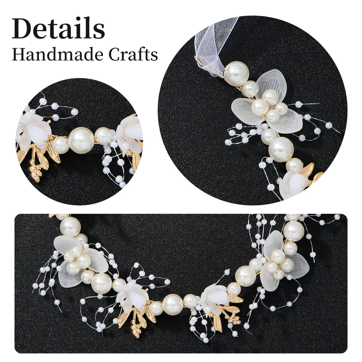 QIUTIMIY headpiece worn by flower girl demonstrating secure, elegant fit