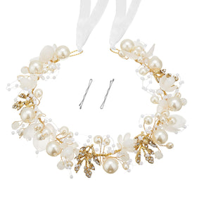 QIUTIMIY Style5 front view showing full pearl headpiece and elegant shape