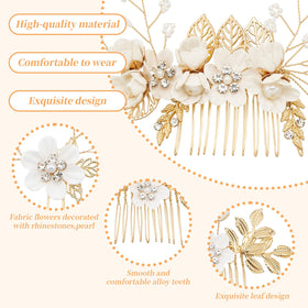 QIUTIMIY four U-shaped pins arranged on satin demonstrating styling versatility