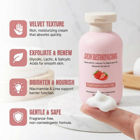 Qiuumey cream being applied to lower arm demonstrating easy absorption and smoother feel