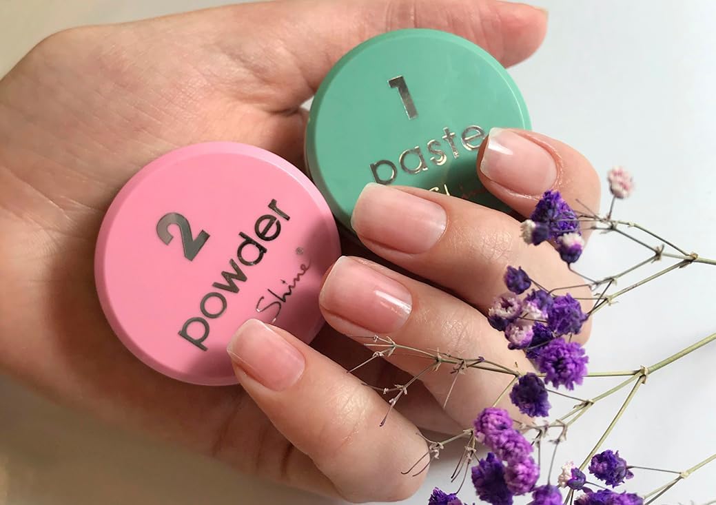 QLS P-Shine pink powder close-up sealing shine and protection