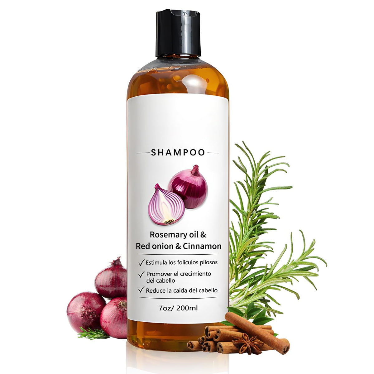 QnmtShna front bottle view showing rosemary shampoo benefits