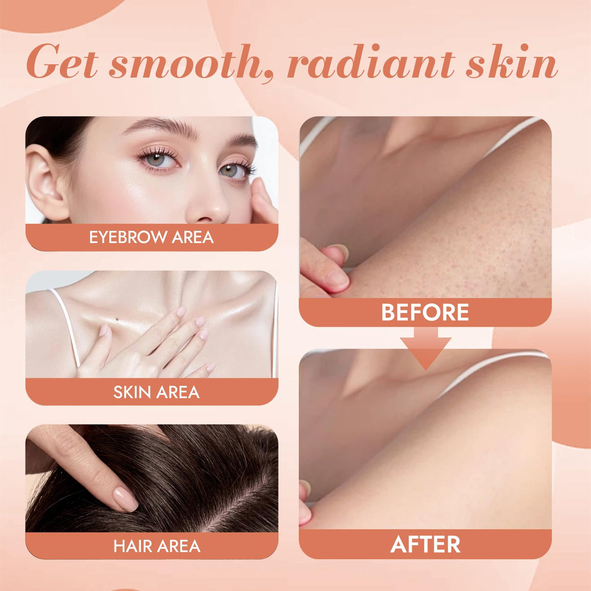 Qoenba smoothing roll-on on hair ends to reduce frizz and add moisture