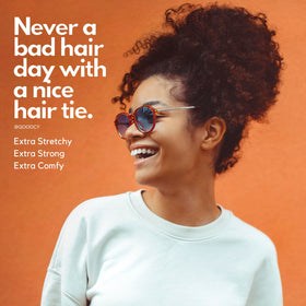 Qooocy hair in use with high ponytail on thick hair for secure hold