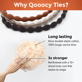 Qooocy label and inner core detail highlighting long-lasting elasticity