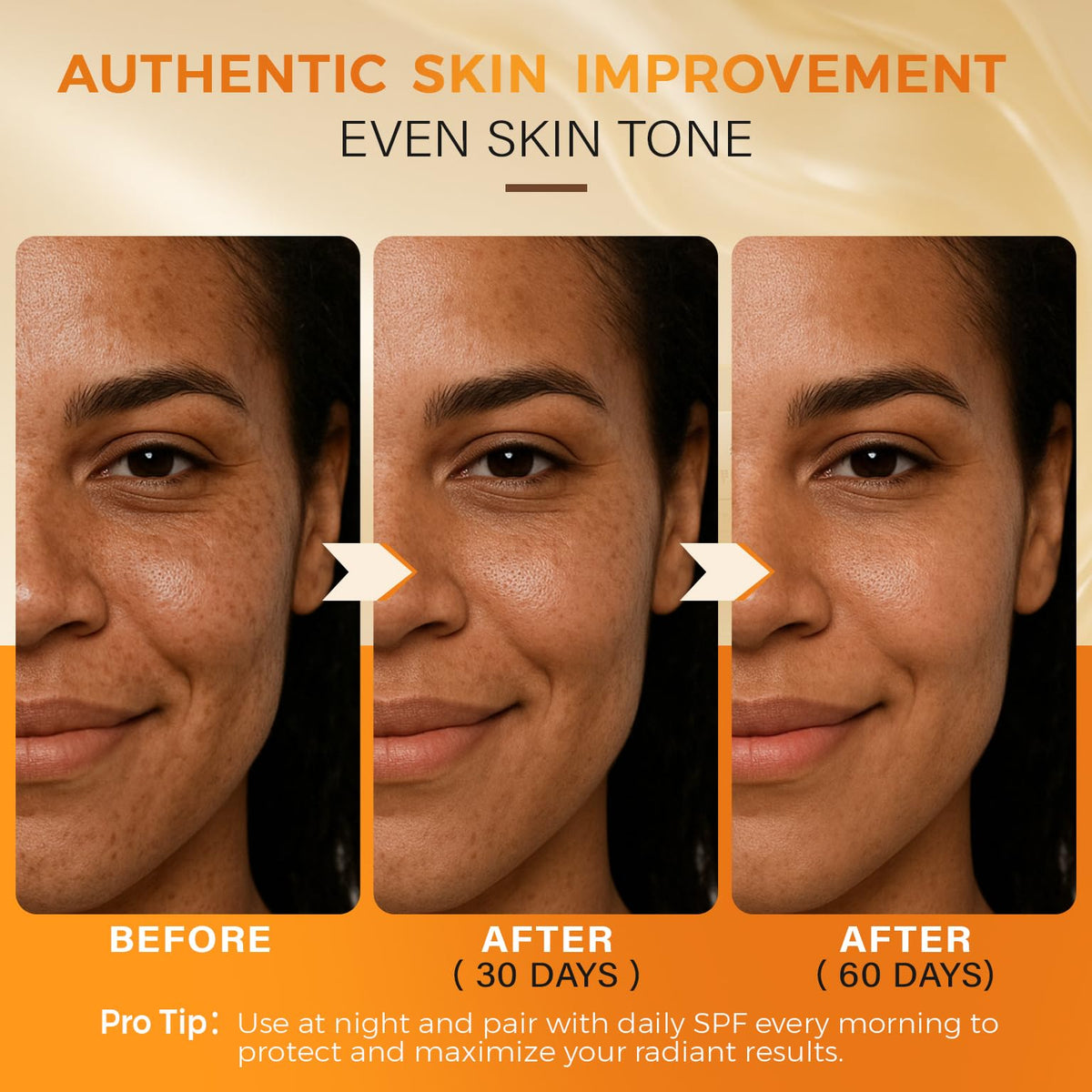 QOOQ ingredients label detail showing active brightening components
