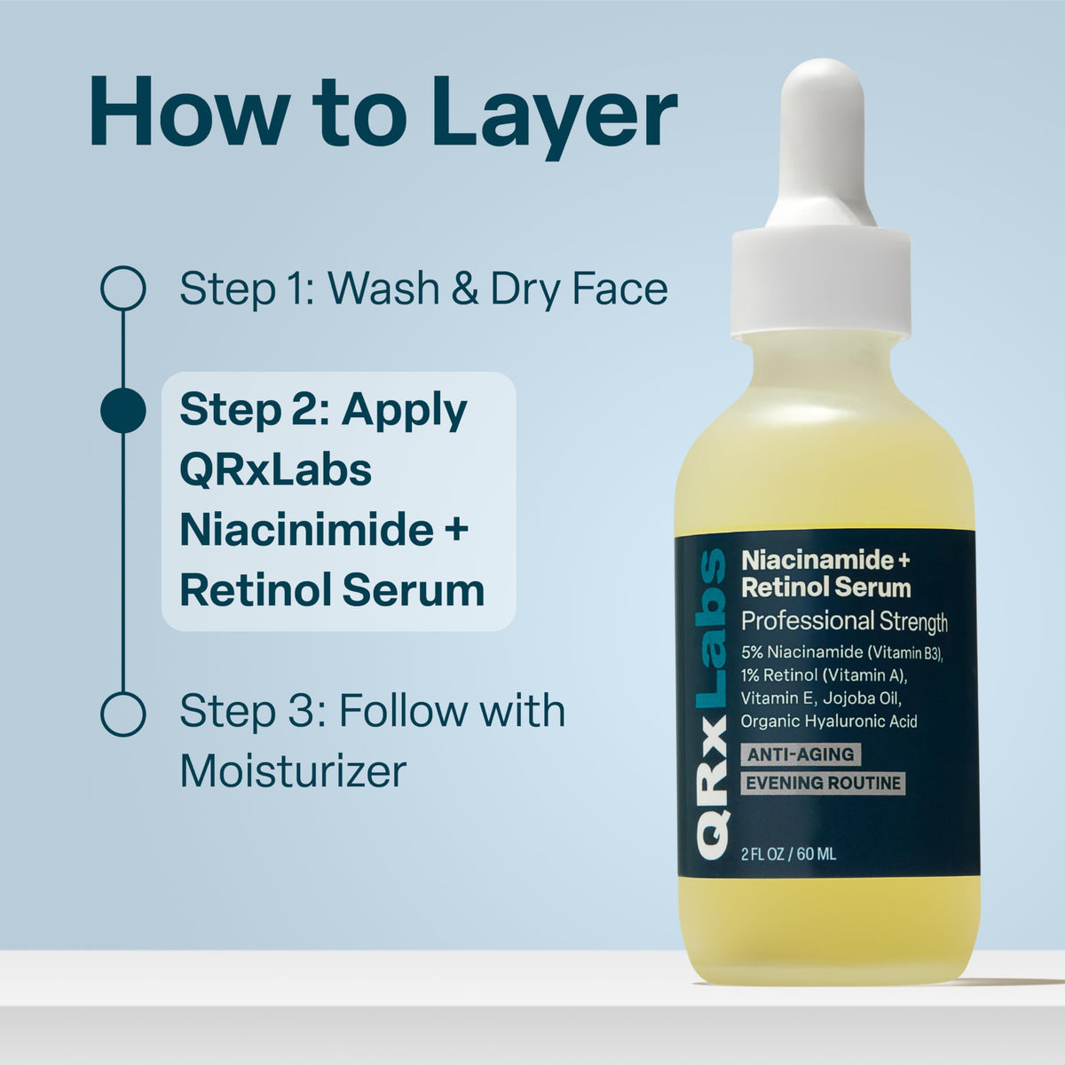 QRxLabs application on hand demonstrating easy spreadability and immediate finish benefit