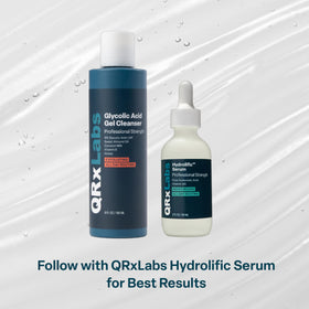 QRxLabs bottle on bathroom shelf lifestyle promoting daily routine