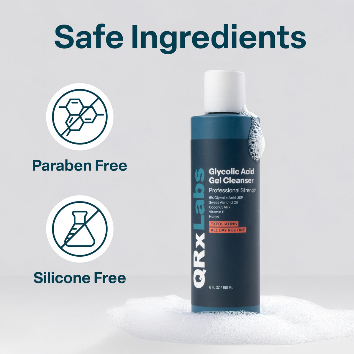QRxLabs used on legs to reduce razor bumps and ingrown hairs