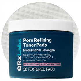 QRxLabs front packaging showing 50ct pads and brand benefit