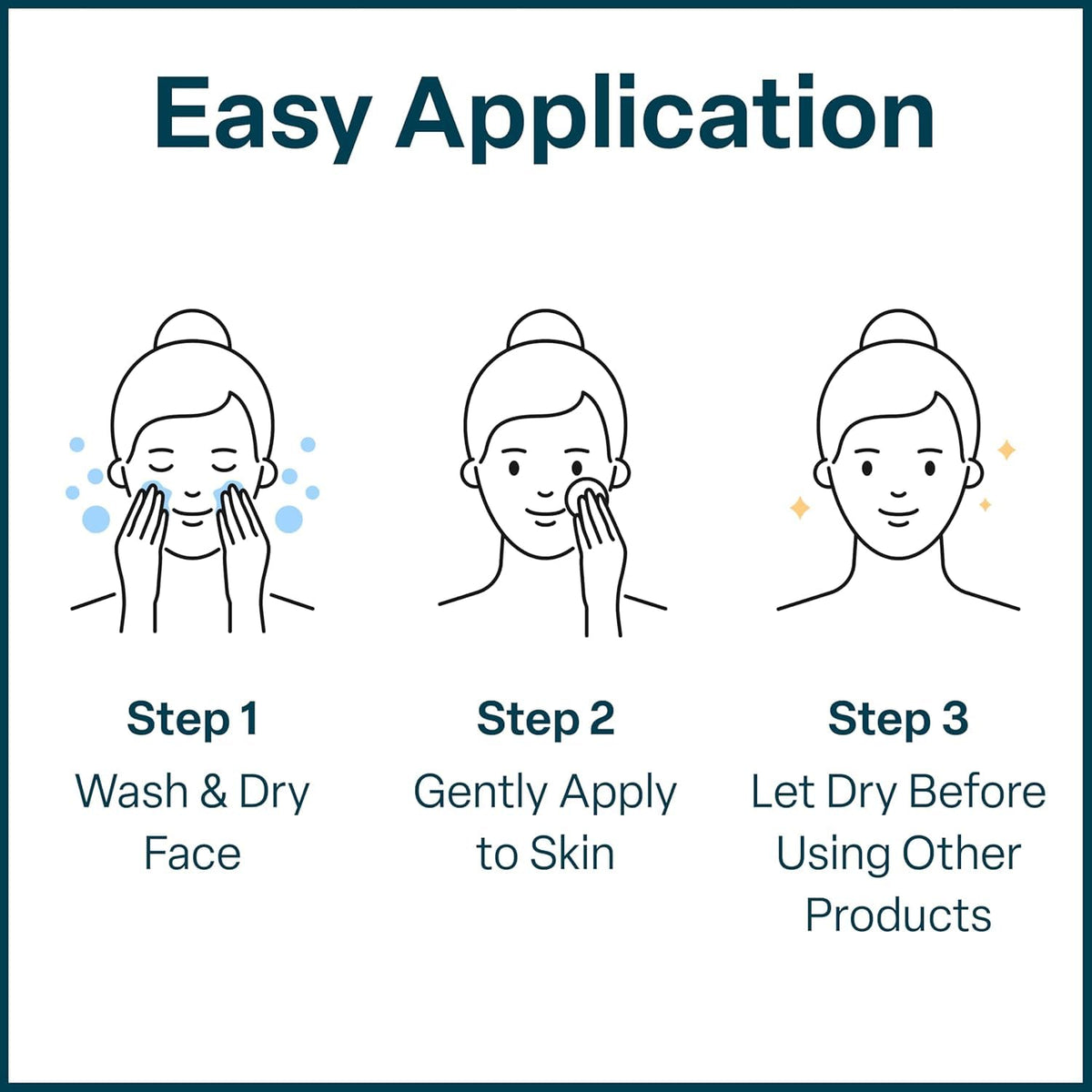 QRxLabs pad being applied to face demonstrating easy at-home use