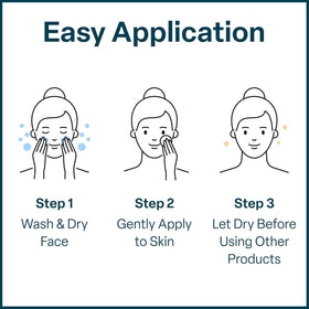 QRxLabs pad being applied to face demonstrating easy at-home use
