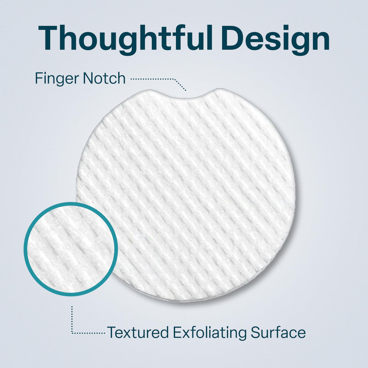 QRxLabs pad used on chest illustrating body exfoliation and smoother skin