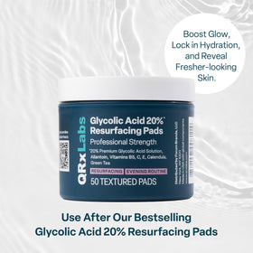 QRxLabs ingredients flatlay highlighting hyaluronic acid and Vitamin B5 benefits