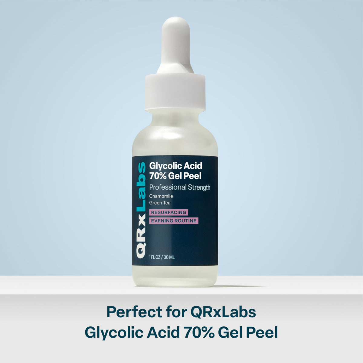 QRxLabs packaging front displaying product and ingredient highlights