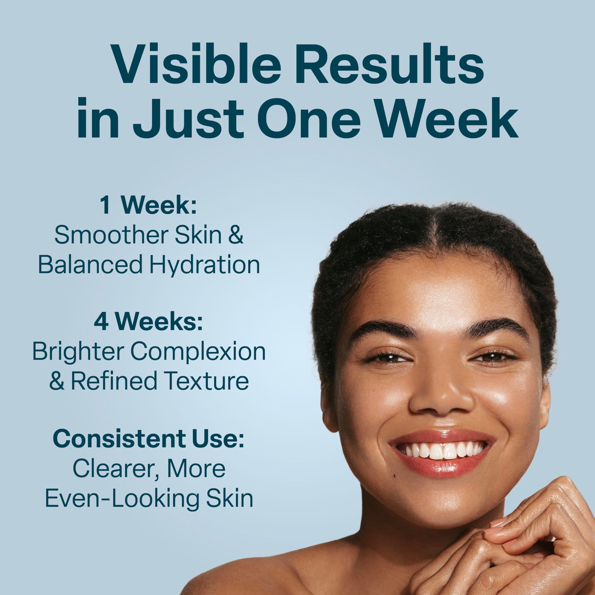 QRxLabs bottle with serum and SPF suggesting complete routine benefit
