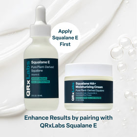 QRxLabs product next to common items illustrating compact 2 fl oz travel size