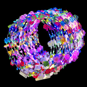QSJQllo front packaging showing 50-piece flower crowns and glow benefits