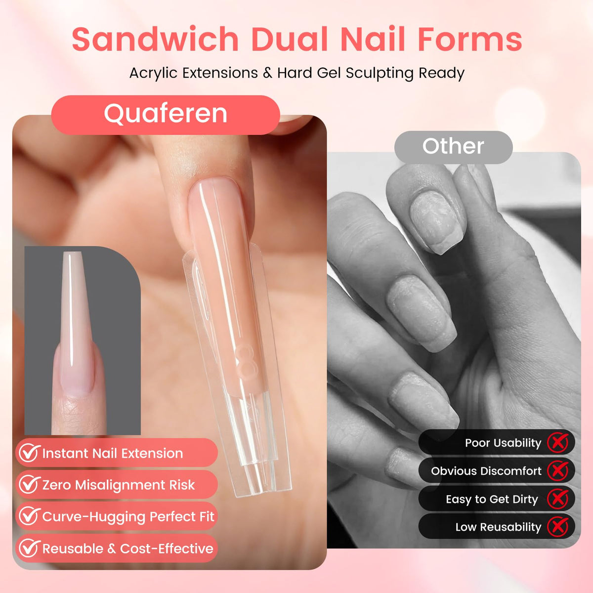 Quaferen sandwich lock close-up demonstrating leak-free compression