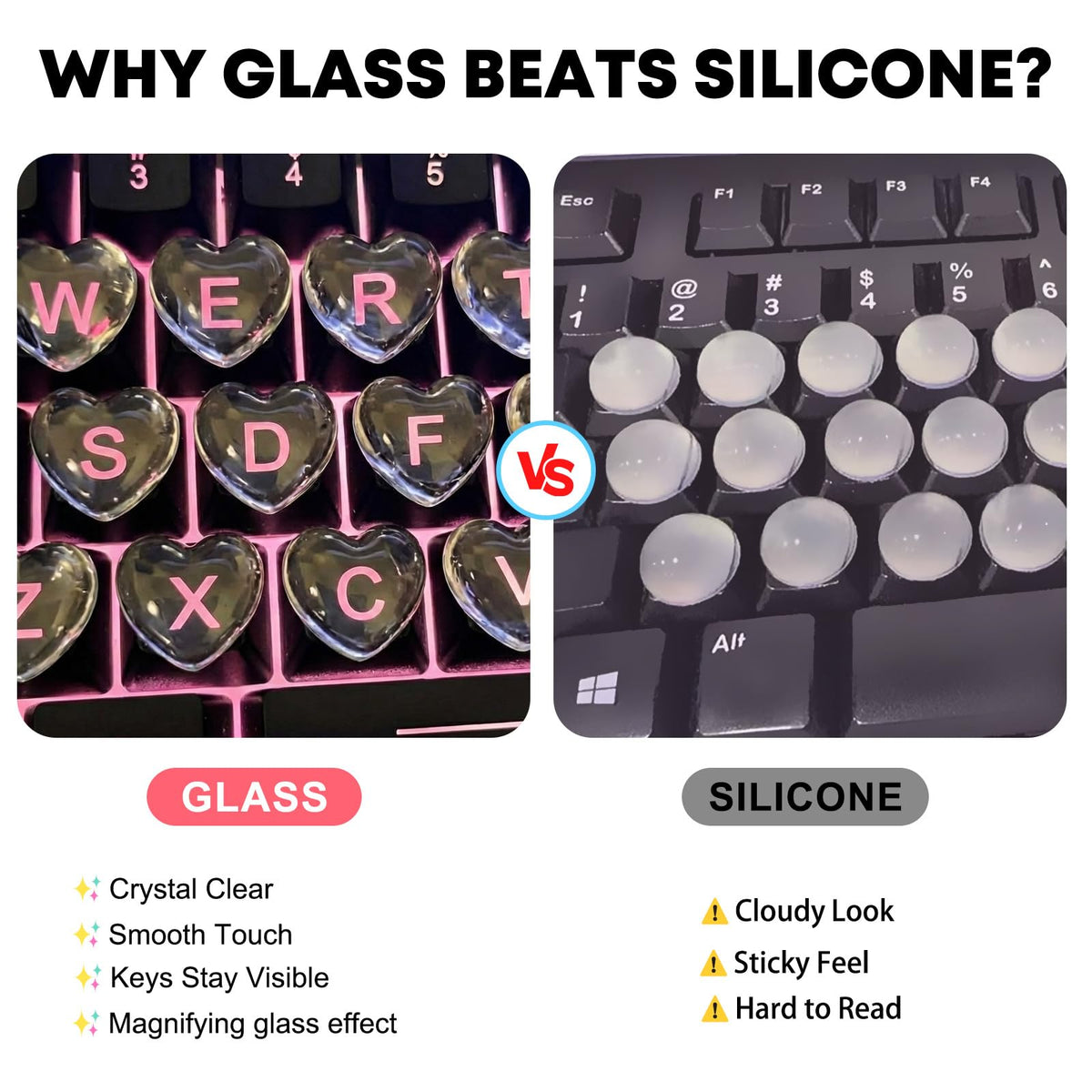 Quafochi bubbles applied on a desktop keyboard protecting nails