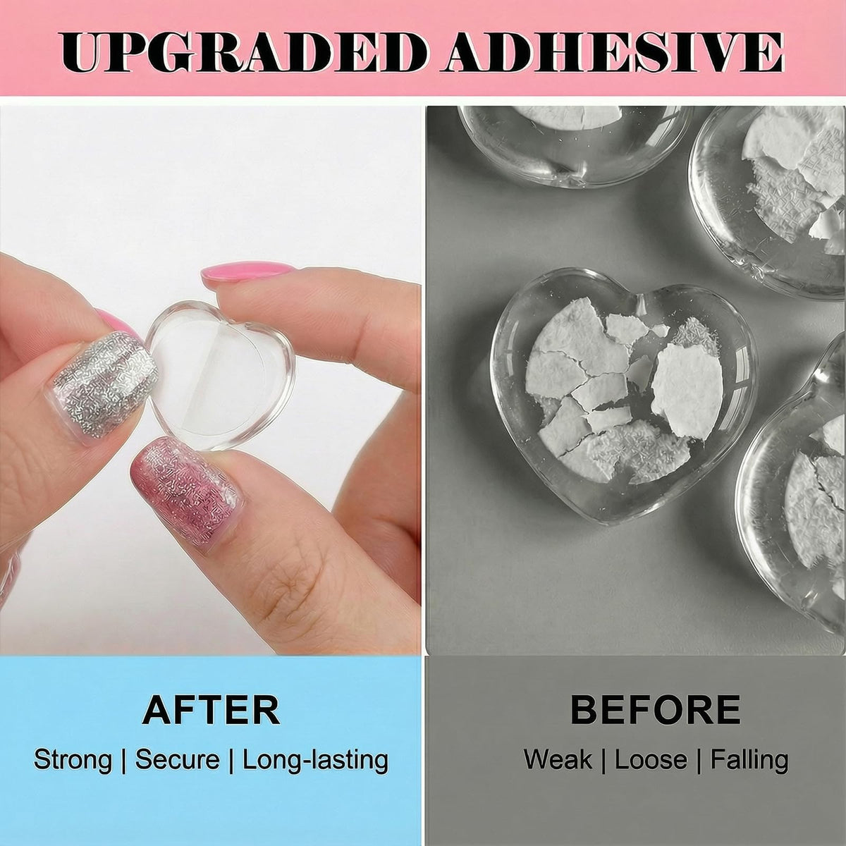 Quafochi cap next to finger showing ergonomic height and nail protection