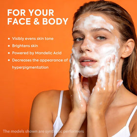 QualiLife creamy foam texture with shea and coconut for gentle skin feel