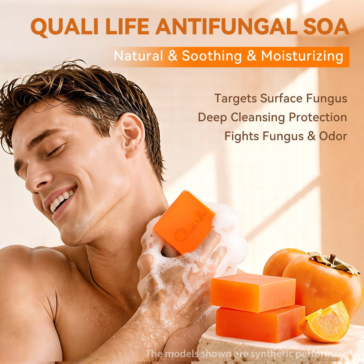 QualiLife close-up of soap texture highlighting gentle hydration