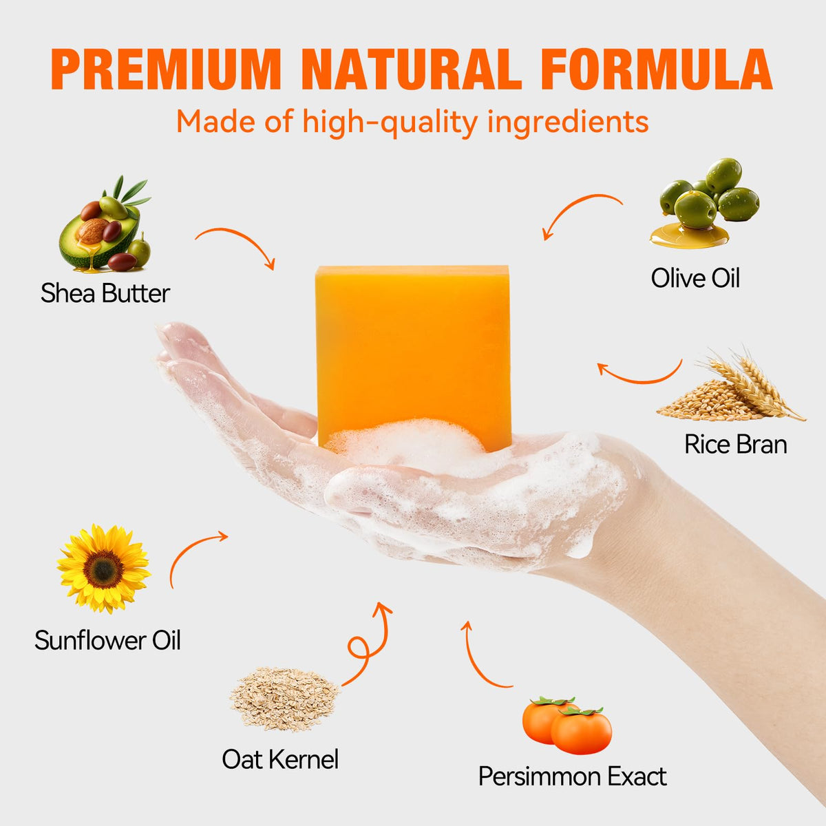 QualiLife soap texture close-up showing fine grains and creamy oils
