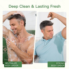 QualiLife soap in shower scene cleansing skin, supports daily body care routine
