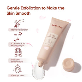 QUARXERY applied to cheek demonstrating easy massage removal