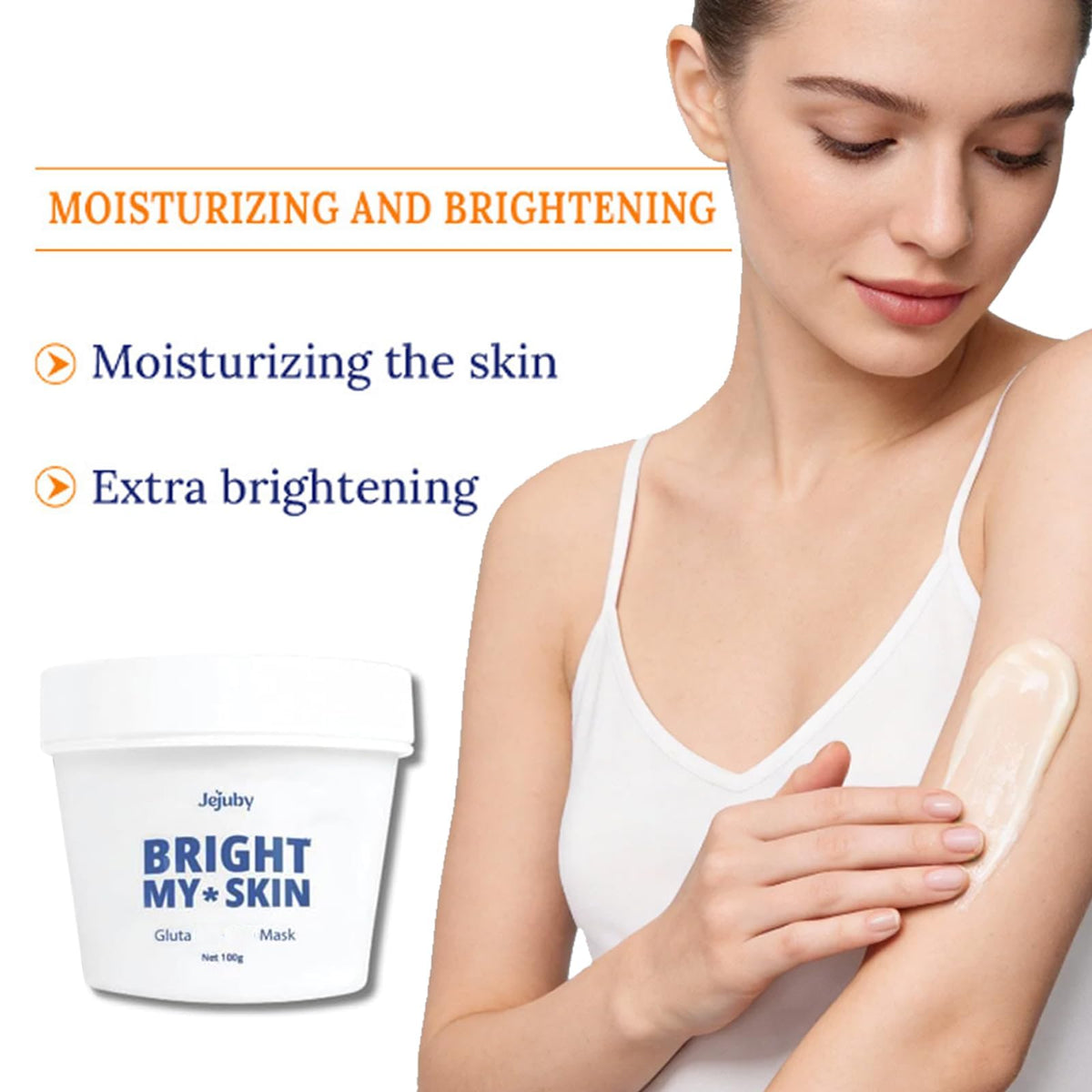 Quatrel being applied to cheek, demonstrating gentle hydration benefit for skin