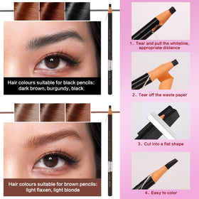 QUEEJOY application on model illustrating mapping steps for consistent brows