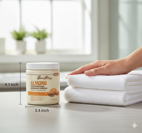 Queen Helene almond label close-up focusing on product claims and ingredient clarity