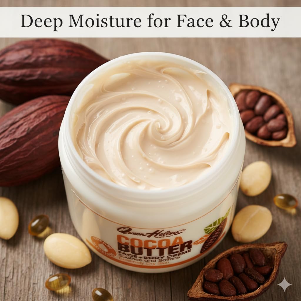Queen Helene close-up cocoa butter swirl illustrating rich emollience