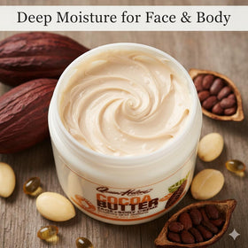 Queen Helene close-up cocoa butter swirl illustrating rich emollience