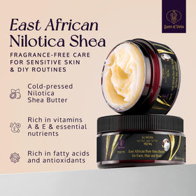 Queen of Shea creamy texture close-up highlighting smooth, fast-absorbing finish