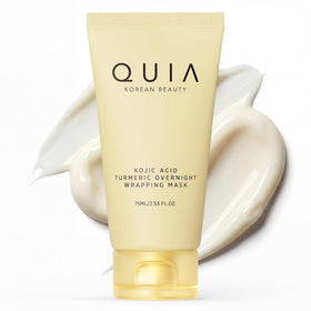 QUIA Beauty tub front packaging showing product and benefit