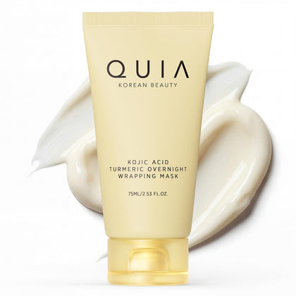 QUIA Beauty tub front packaging showing product and benefit