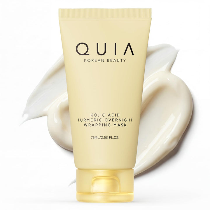 QUIA Beauty tub front packaging showing product and benefit