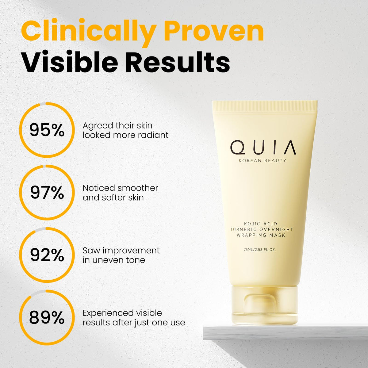 QUIA Beauty kojic acid dropper emphasizing targeted brightening support