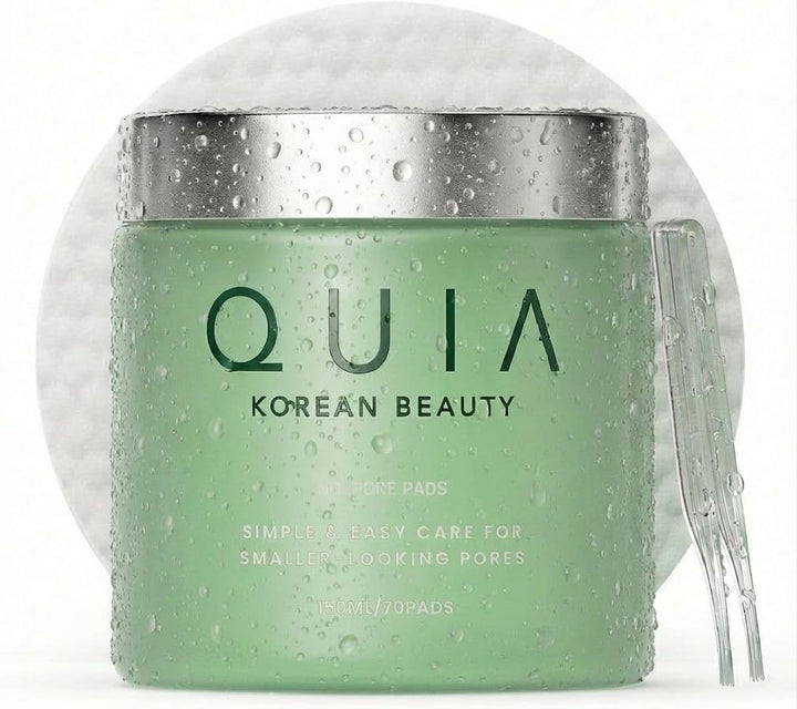 QUIA front packaging showing 70 pads and clear benefits for daily use