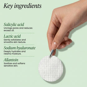 QUIA smooth hydrating side close-up showing calming finish for cheeks