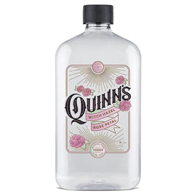 Quinn's front packaging showing 16 oz rose toner and clear benefits