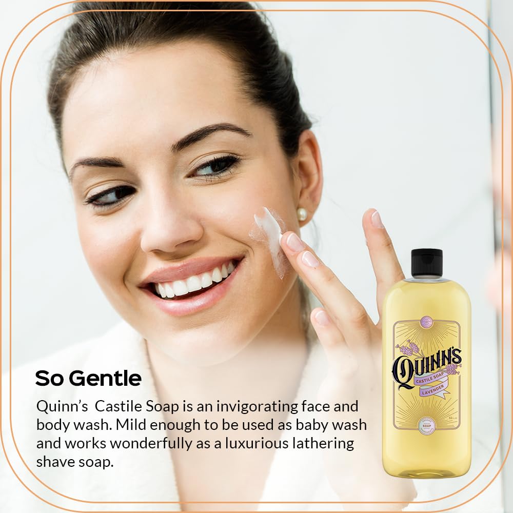 Quinn's soap dispensed into hand illustrating gentle cleansing and easy use