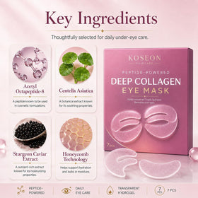 QUIVERA KOSEON ingredients label highlighting collagen and niacinamide
