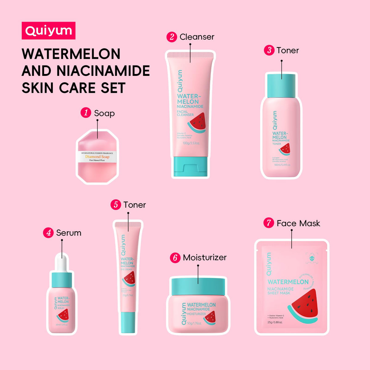 QUIYUM eye cream jar applying to under-eye area to soothe and hydrate