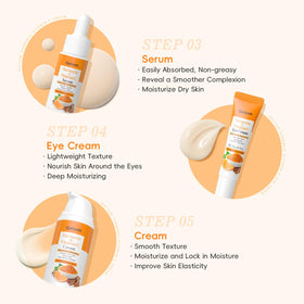 QUIYUM eye cream tube being applied for targeted hydration